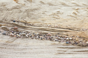 Stratifications in a sand pit Stratifications in a sand pit